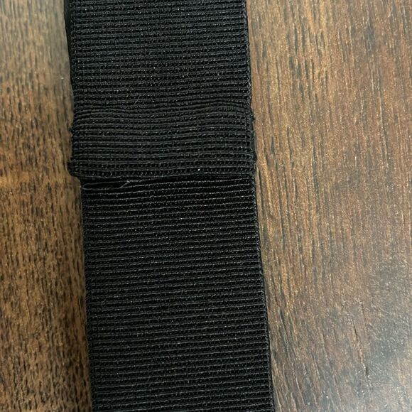 Loft Black Rhinestone Stretchy Belt Back Snap Closure Boho Minimalist - Picture 5 of 15